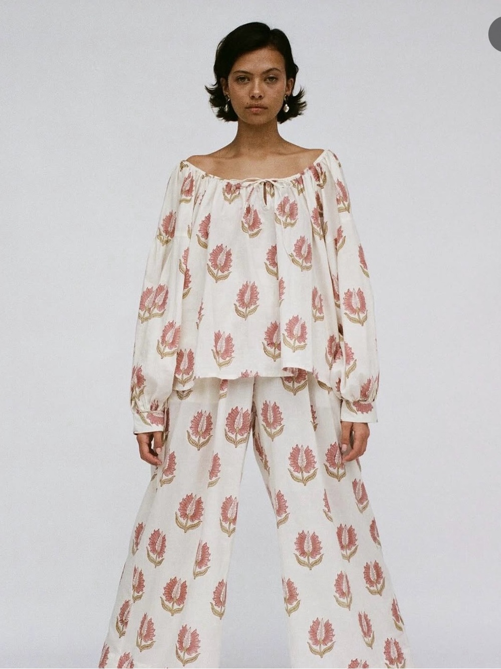 Daughters of India | Ria Blouse - Strawberry Cream